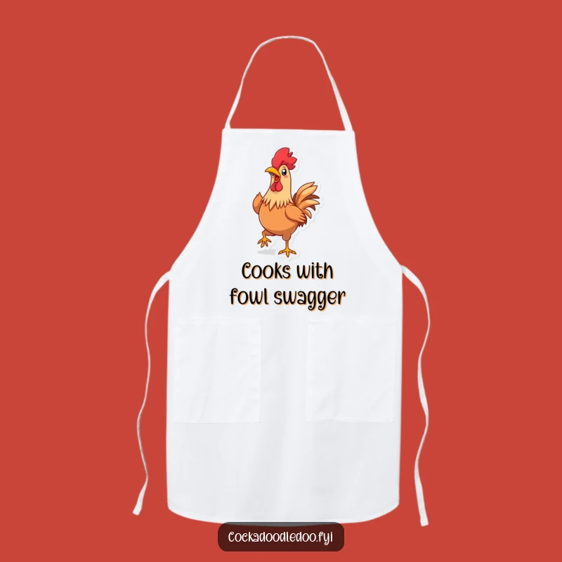 Funny Kawaii Rooster Strut Apron: Cook with Confidence and Hilarious Style