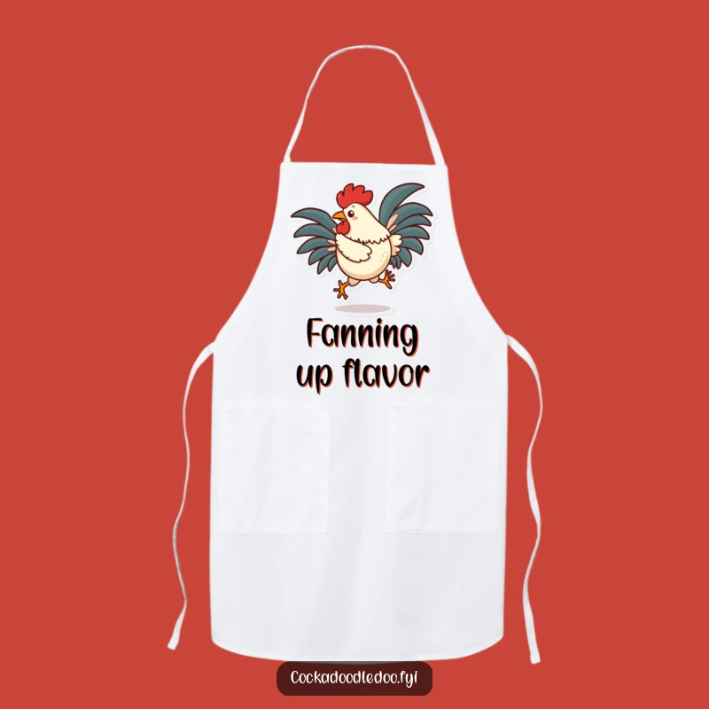 Funny Rooster Hop Apron - Silly Chef Character, Energetic Kitchen Fun