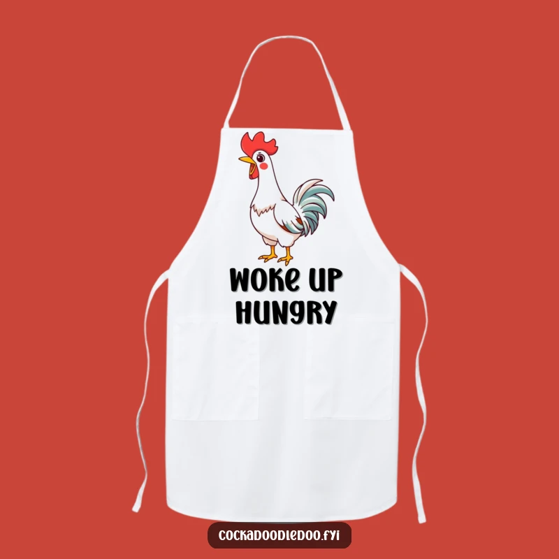 Funny Kawaii Rooster Apron: Joyful Crow Kitchen Fun, Perfect Humorous Gift