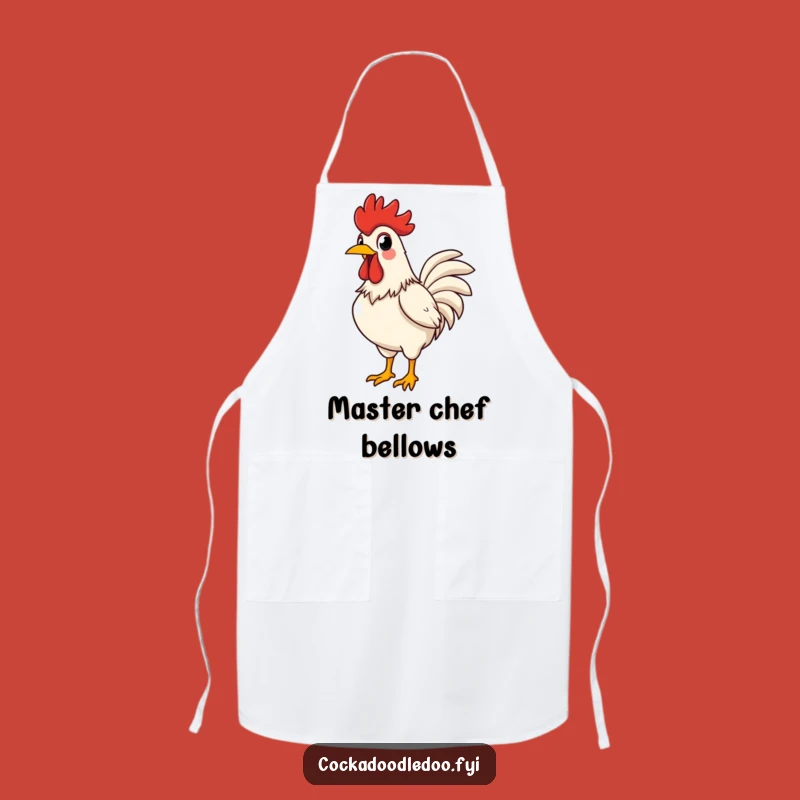 Funny Rooster Crowing Apron: Cook with Proud Farmyard Flair