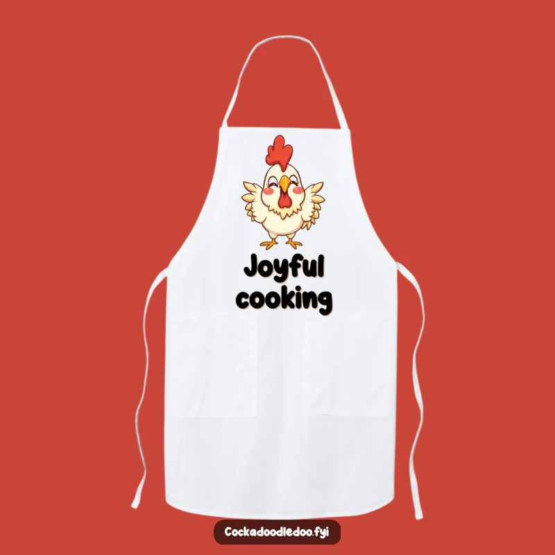 Funny Joyful Rooster Apron - Exaggerated Expression for Happy Cooks