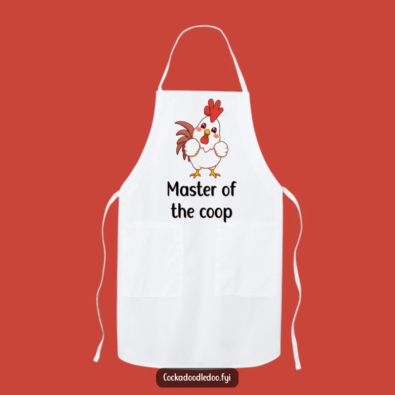 Funny Proud Rooster Apron: Cook with Confidence and Morning Cheer, Ideal Gift