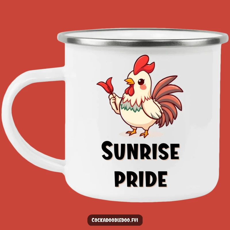 Funny Kawaii Rooster Camping Mug - Adventure with Proud Style