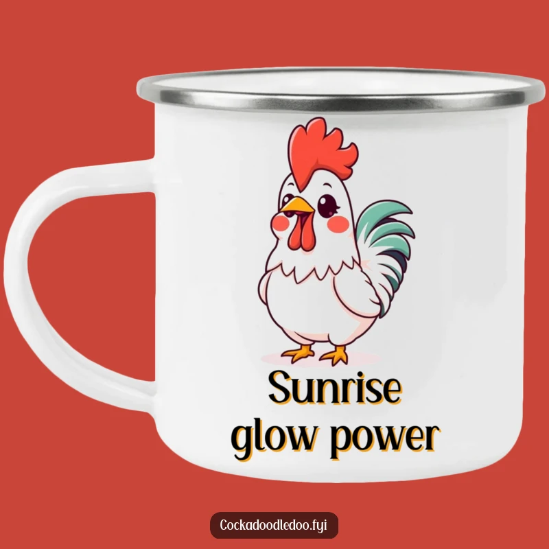 Funny Kawaii Rooster Comb Camping Mug: Excitement for Your Adventures