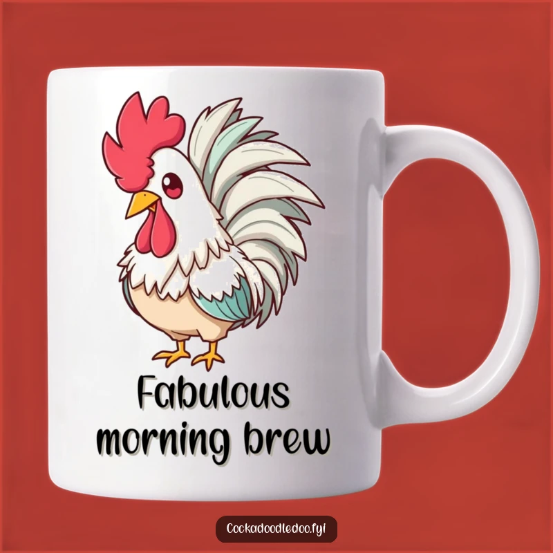 Funny Glam Rooster Boa Mug - Fabulous Diva Gift for Her & Him