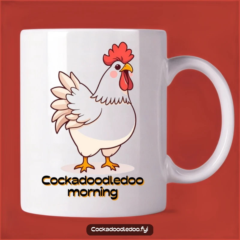 Funny Kawaii Rooster Mug: Start Your Day with a Cheerful Crow