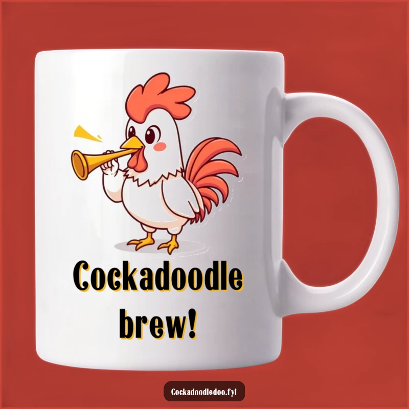 Funny Rooster Mug: Proud Trumpeter Character, A Hilarious and Festive Funny Gift