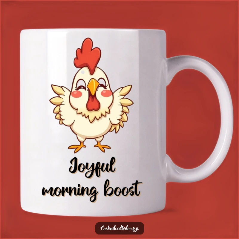 Funny Joyful Rooster Mug - Exaggerated Expression Gift for Happy People