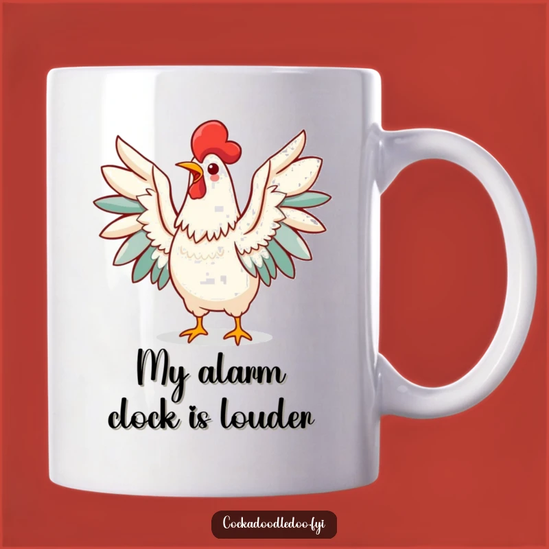 Funny Kawaii Rooster Morning Call Ceramic Mug - Perfect Cheerful Gift Idea