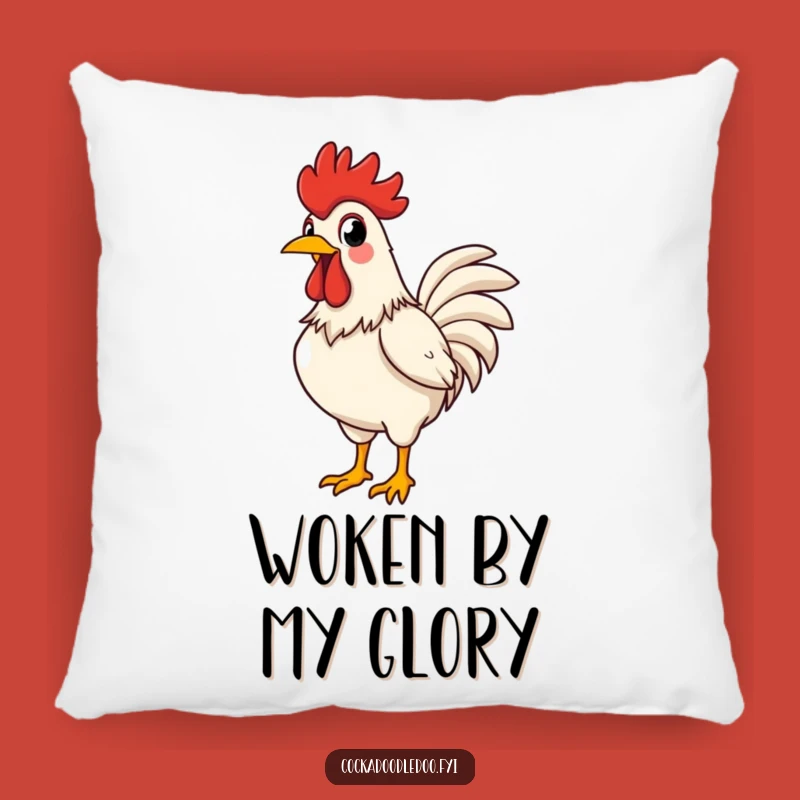 Cozy Funny Rooster Crowing Pillow: Add Farmyard Fun to Your Comfort