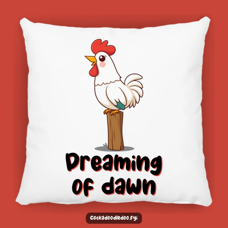 Funny Kawaii Rooster Pillow, Cozy Up with Bold Morning Cheer!