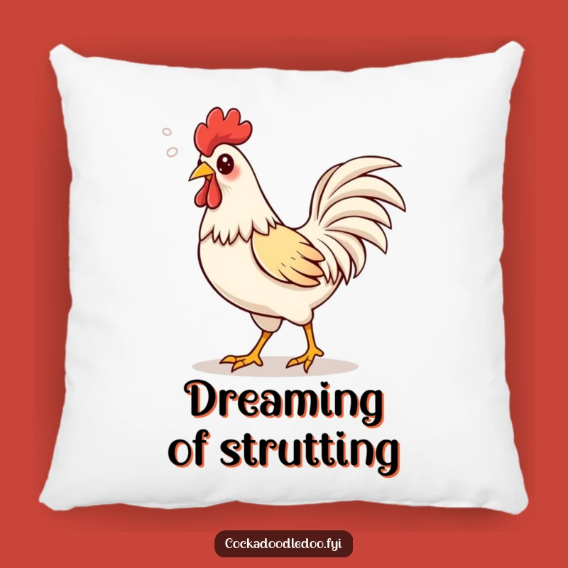 Funny Kawaii Rooster Pillow, Cozy Up with Confident Cheer!