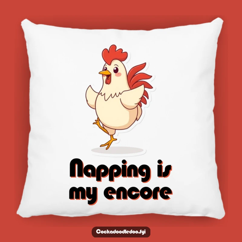 Funny Dancing Rooster Pillow: Comfy Cushion with a Hilarious Farm Friend