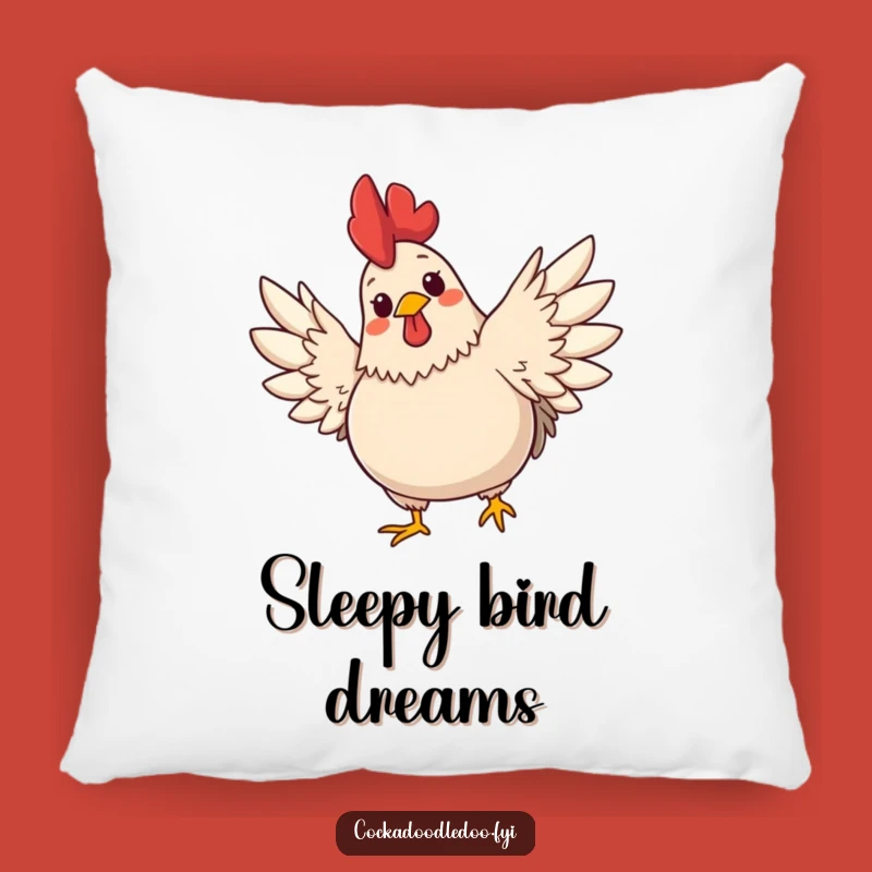 Funny Rooster Wings Pillow - Soft Plump Rooster, Cheerful Expression, Comfy Funny Gift