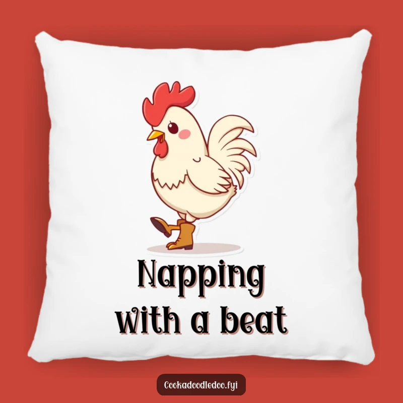 Funny Kawaii Rooster Boots Pillow: Cozy Comfort with Rhythmic Flair