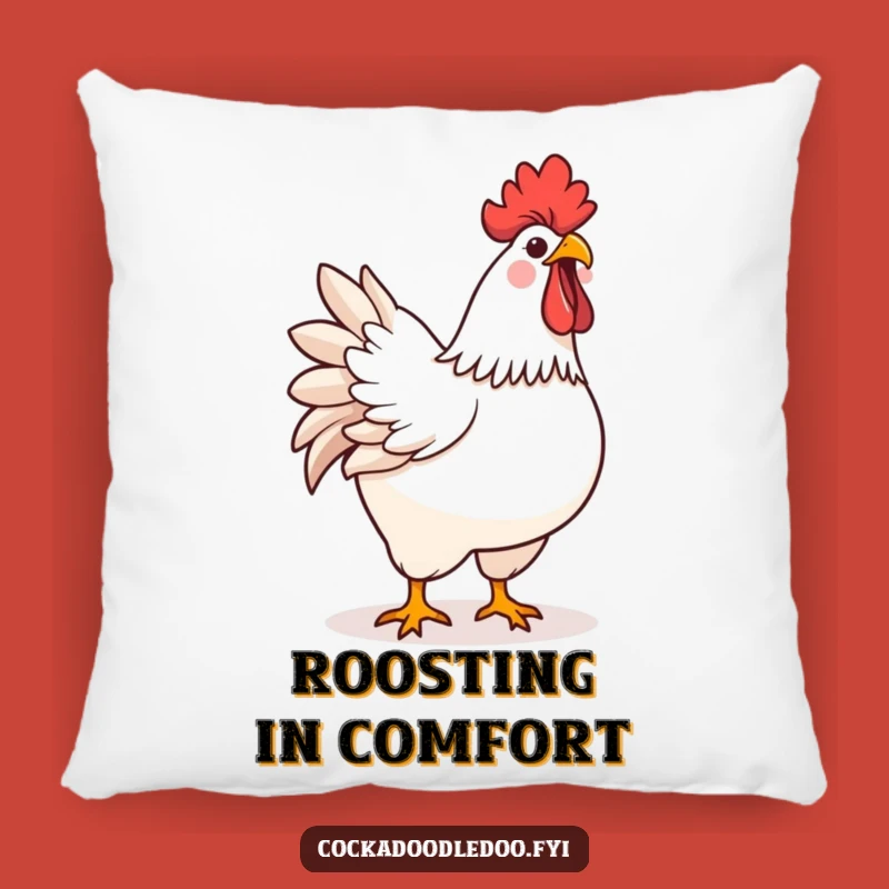 Funny Kawaii Rooster Pillow: Cozy Comfort with a Cheerful Crow