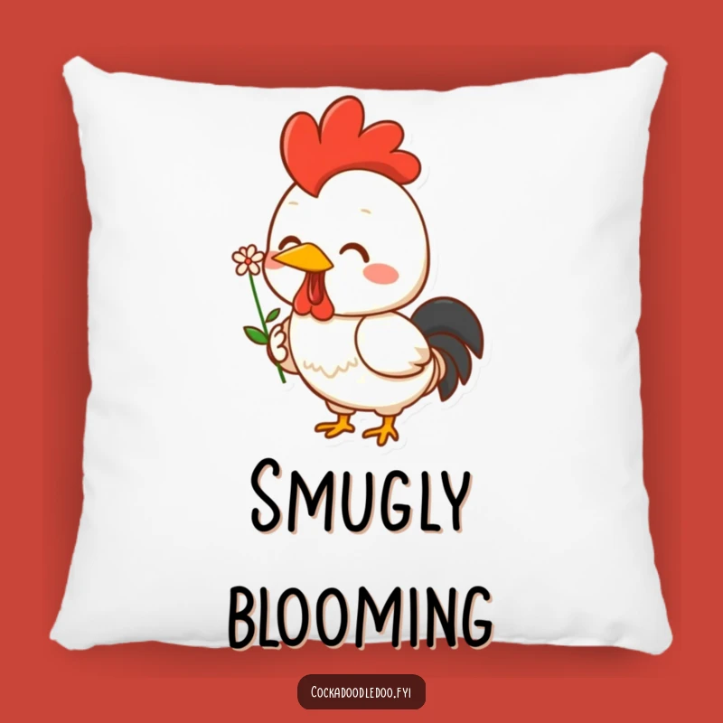 Funny Kawaii Rooster Pillow: Cheerful Flower Holder - Soft Funny Gift for Cozy Comfort