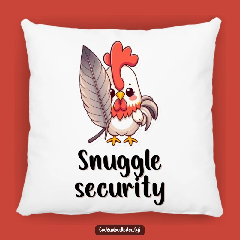 Funny Peeking Rooster Pillow: Snuggle with Shy Charm, Cozy and Cute