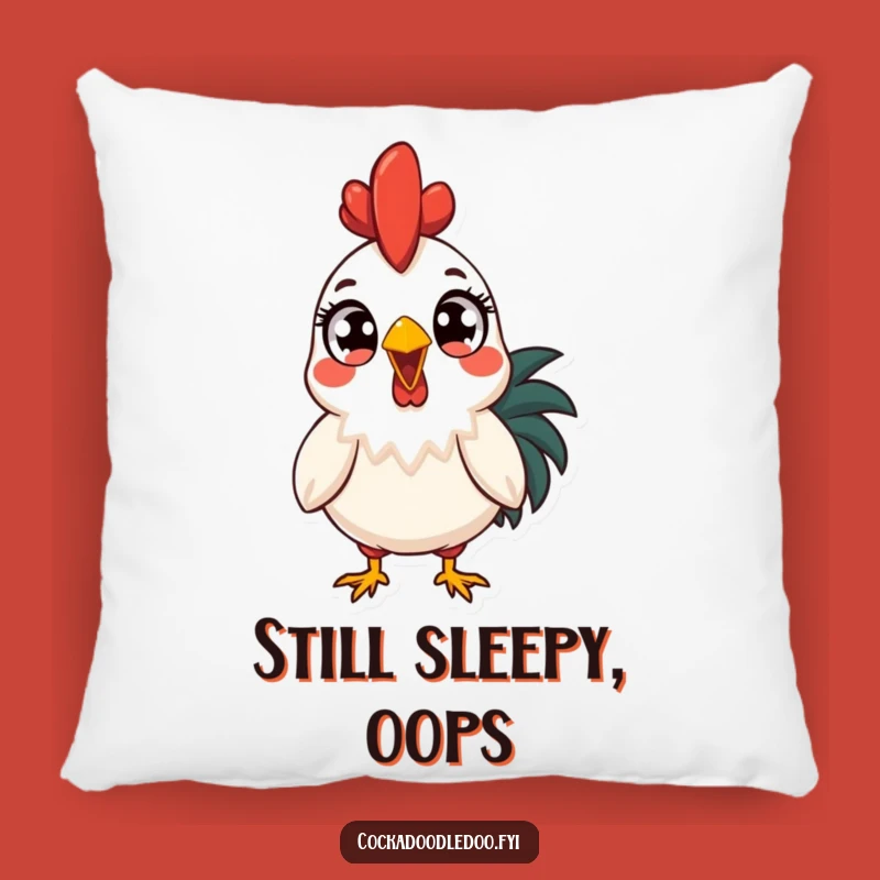 Funny Surprised Rooster Pillow: Cozy Comfort with a Morning Laugh, Ideal Funny Gift