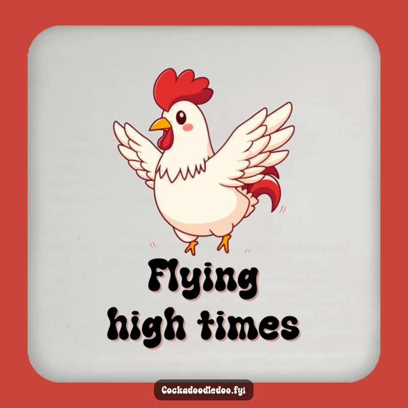 Funny Rooster Flying Drink Coaster: Protect Surfaces with Sky-High Fun