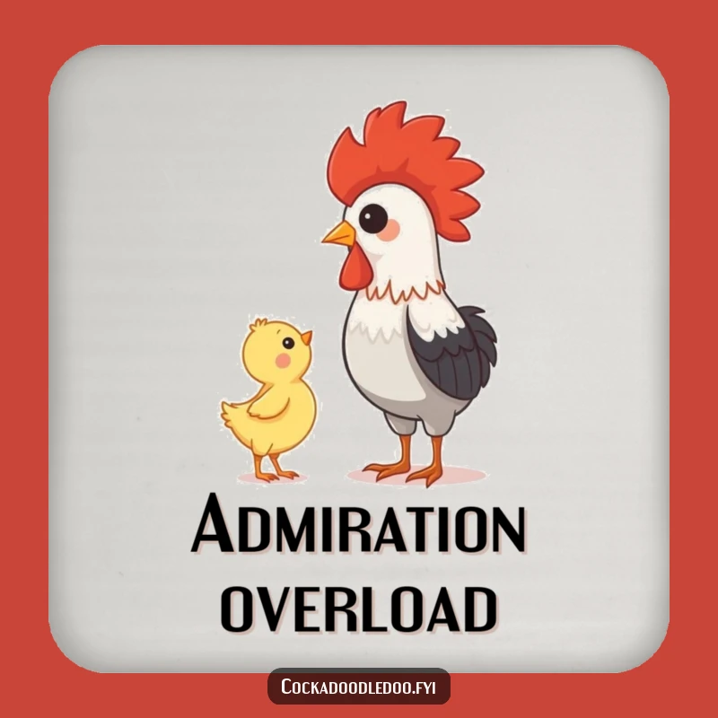 Funny Rooster & Chick Coasters: Protect Surfaces with Heartwarming Charm