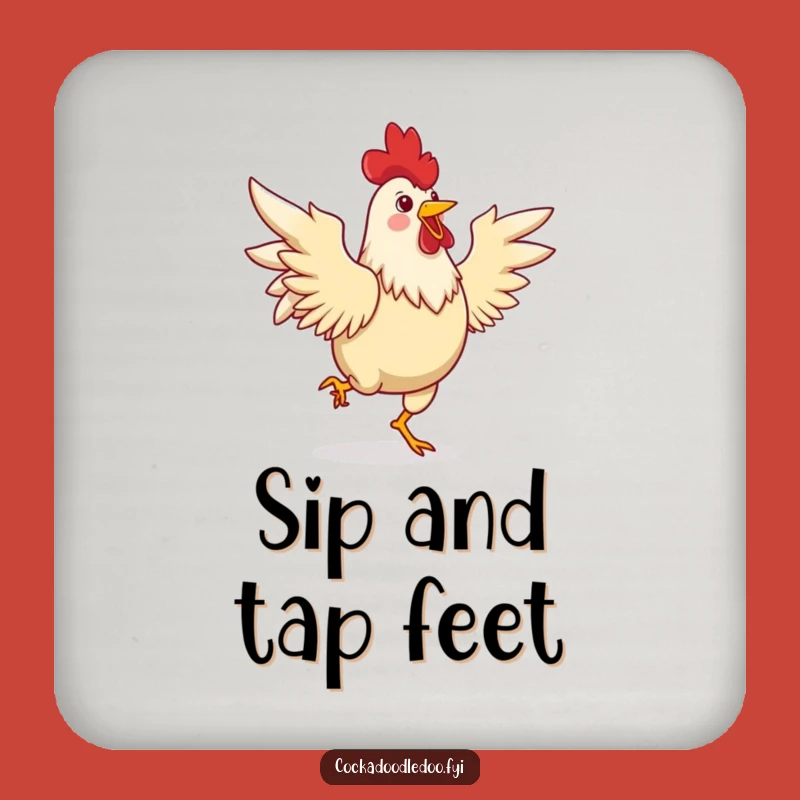 Funny Rooster Dancing Coaster - Lively Jig Drink Protector