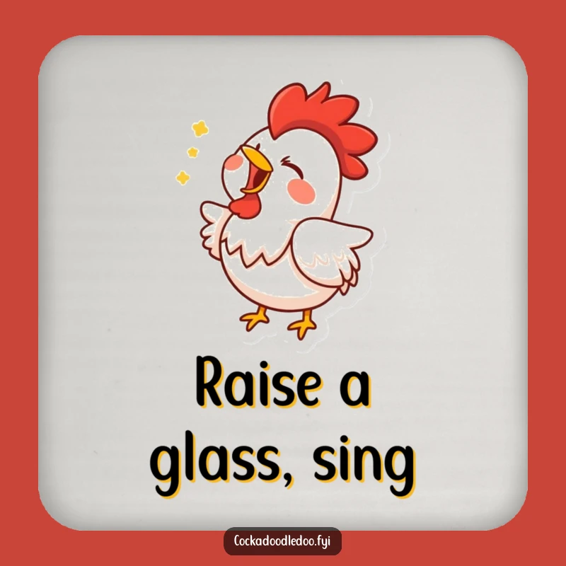Funny Singing Rooster Coaster: Protect Your Table with Musical Charm