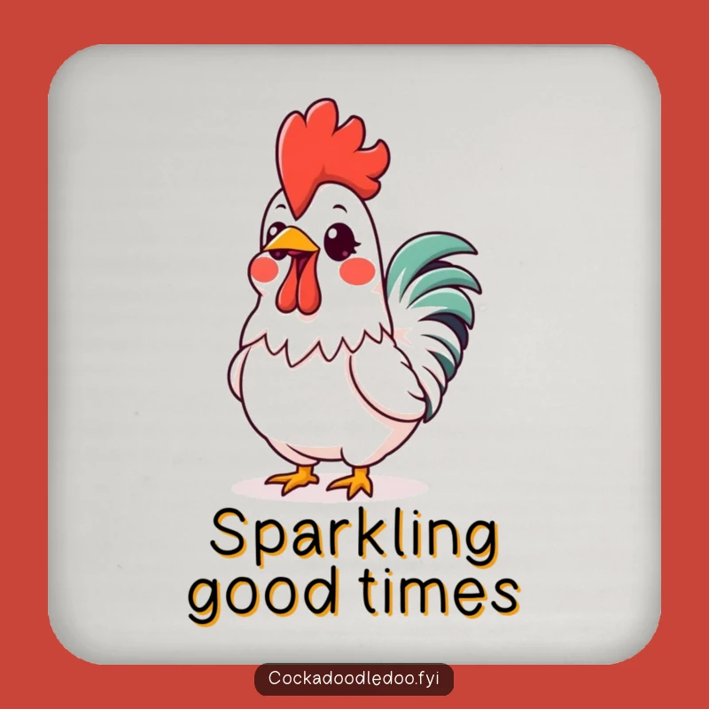 Funny Kawaii Rooster Comb Coasters: Protect Surfaces with Glowing Style