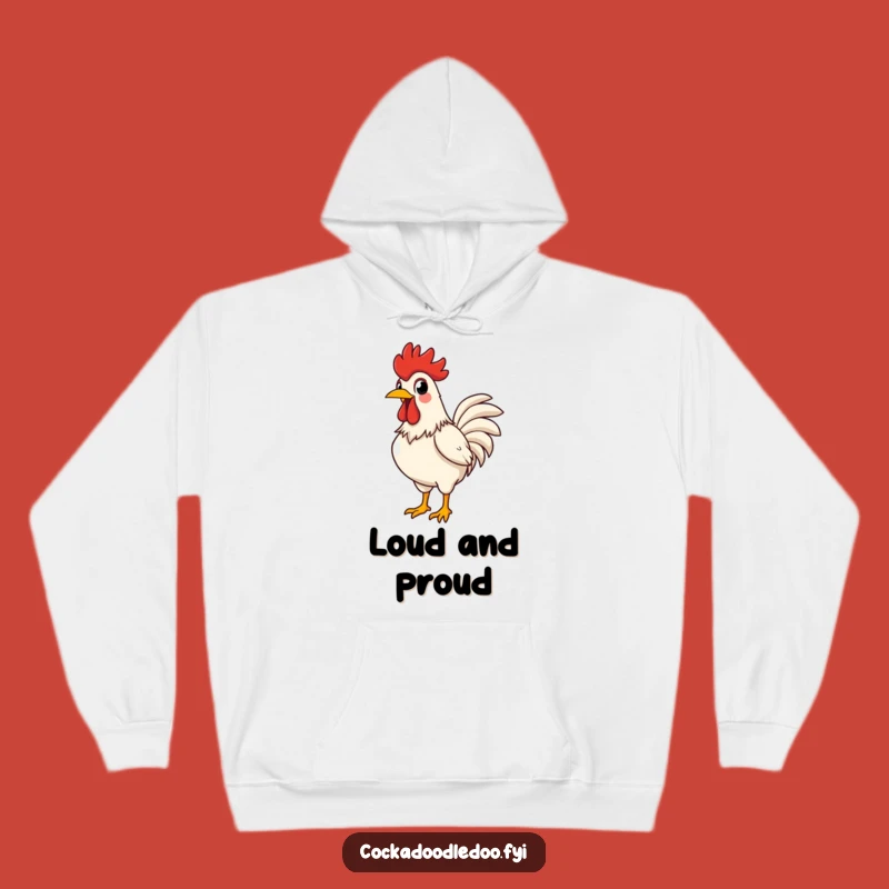 Cozy Funny Rooster Crowing Hoodie: Stay Warm and Proud
