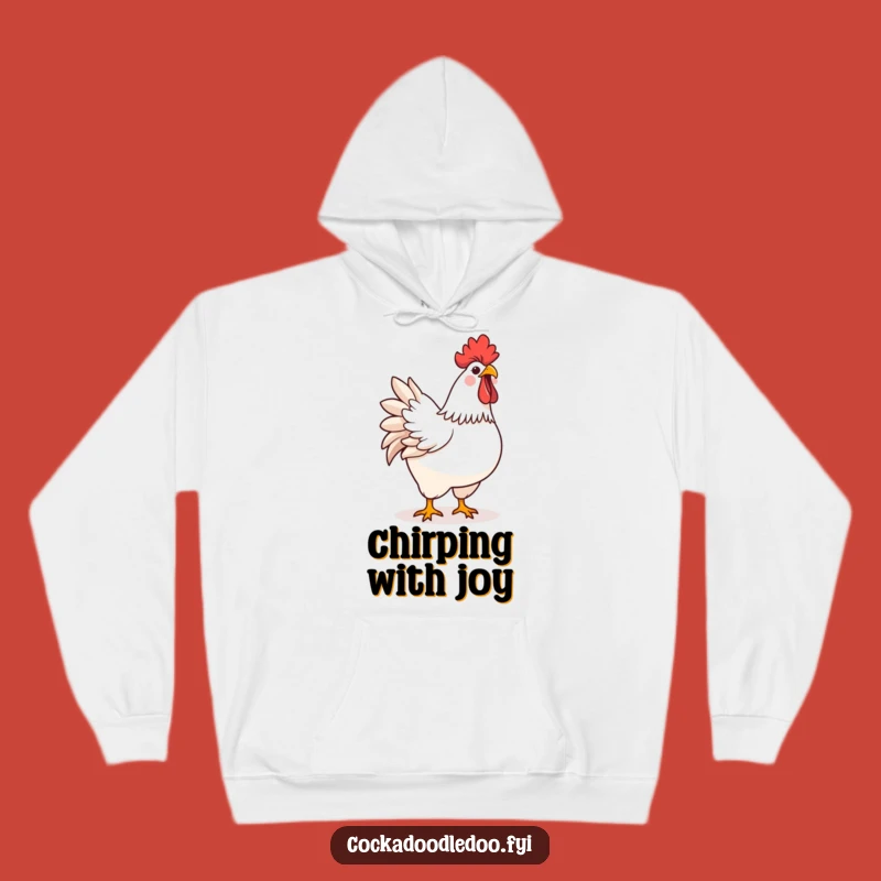 Cozy Up with Cheer: Funny Kawaii Rooster Hoodie