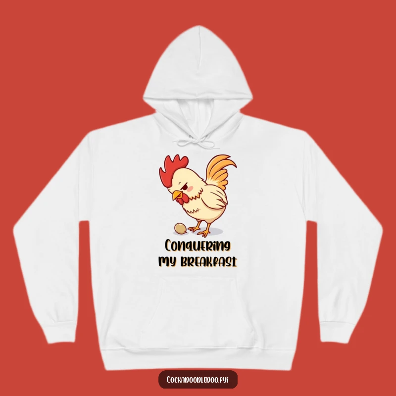Funny Determined Rooster Hoodie: Cozy and Hilarious Gift for Ultimate Comfort Seekers
