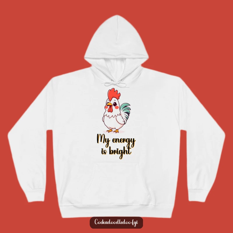 Funny Kawaii Rooster Comb Hoodie: Cozy Up with Glowing Excitement