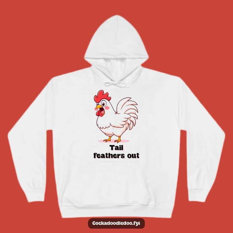 Funny Shocked Rooster Hoodie: Cozy Cartoon Bird Sweatshirt for Warm, Funny Gifts