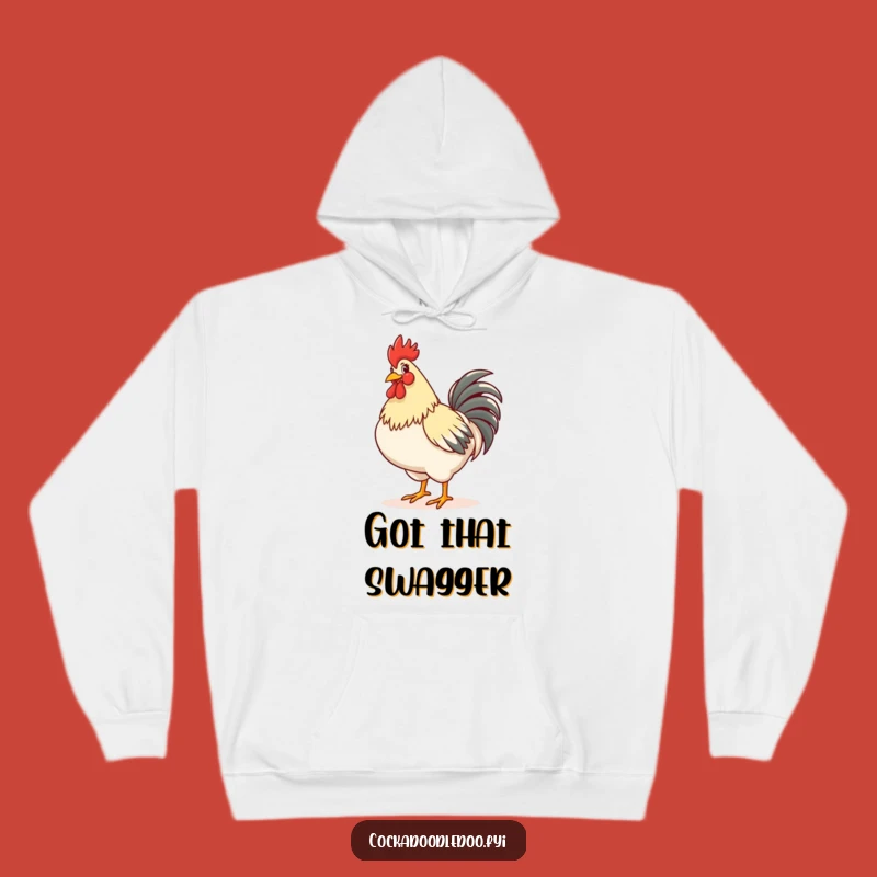 Funny Rooster Strut Hoodie: Cozy Confidence, Majestic Funny Gift for Roosters
