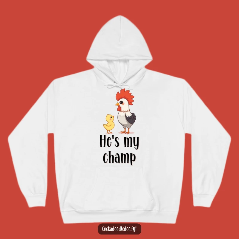 Cozy Funny Rooster & Chick Hoodie: Gift of Admiration and Warmth