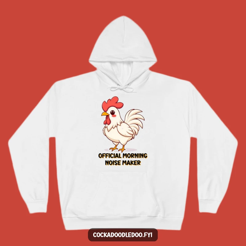 Cozy Funny Kawaii Rooster Hoodie: Energetic Crowing Design for Warm Chuckles