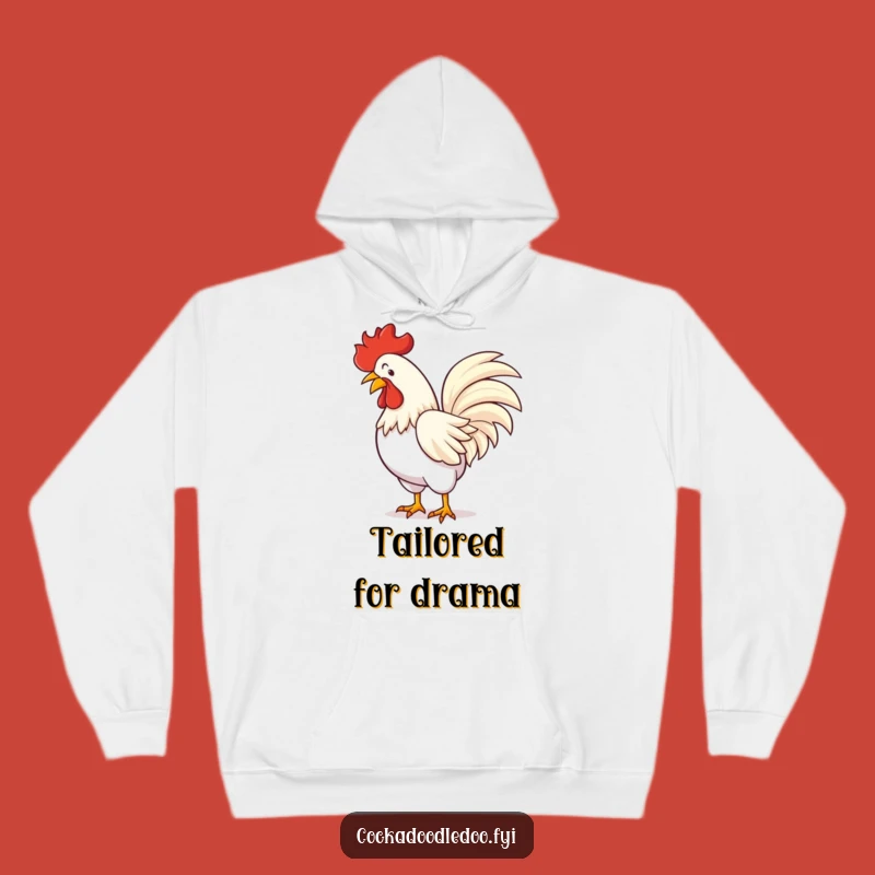 Funny Rooster Bow Hoodie - Cozy Up with Comedic Charm