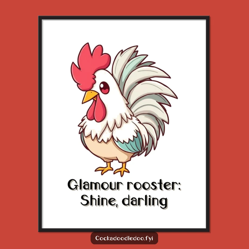 Free Printable Wall Art: Glam Rooster, Fabulous Diva Downloadable Art for Chic Decor!