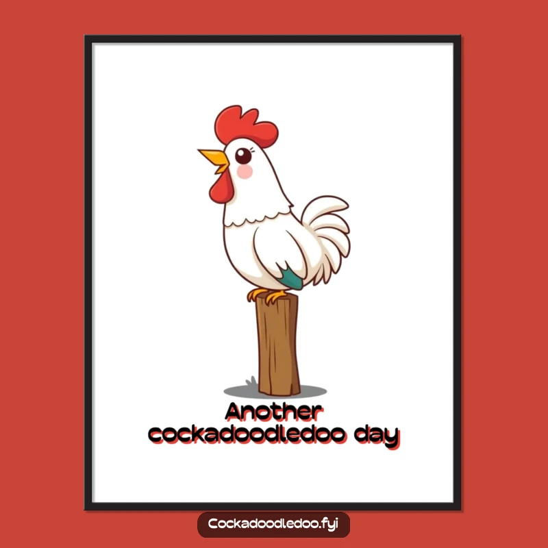 Free Printable Wall Art: Joyful Crowing Rooster - Downloadable Decor