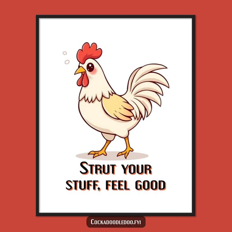Free Printable Wall Art: Proud Strutting Rooster - Downloadable Decor