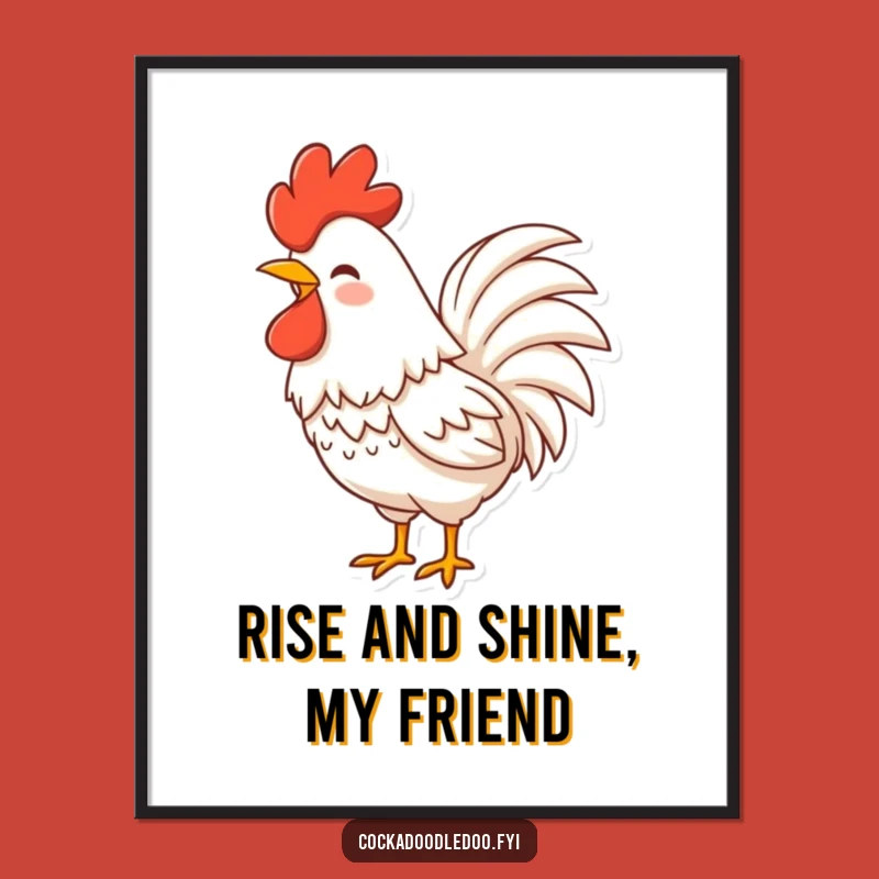 Funny Free Printable Wall Art: Laughing Rooster, Perfect Downloadable Decor