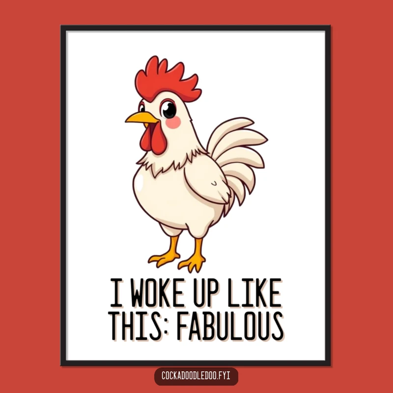 Free Printable Rooster Art: Morning Majesty! Humorous Downloadable Wall Art for a Lively Space!