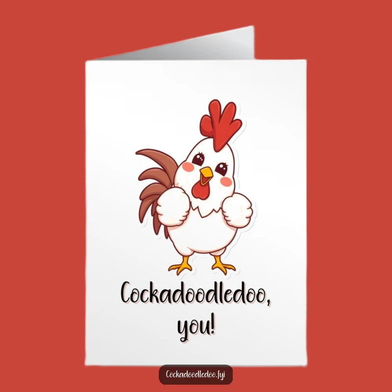 Free Printable Birthday Card: Proud Rooster, Morning Crow Downloadable Gift
