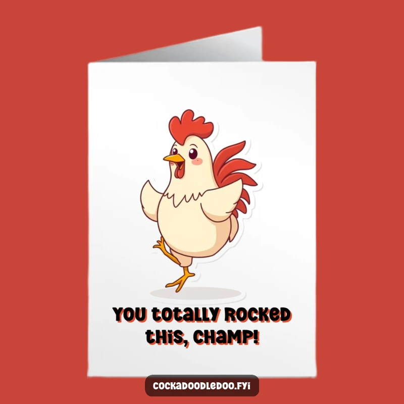 Free Printable Rooster Congrats Card - Funny Downloadable for Any Achievement
