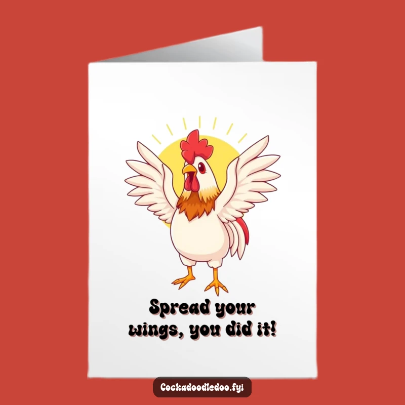 Free Printable Rooster Congrats Card - Sunny Downloadable