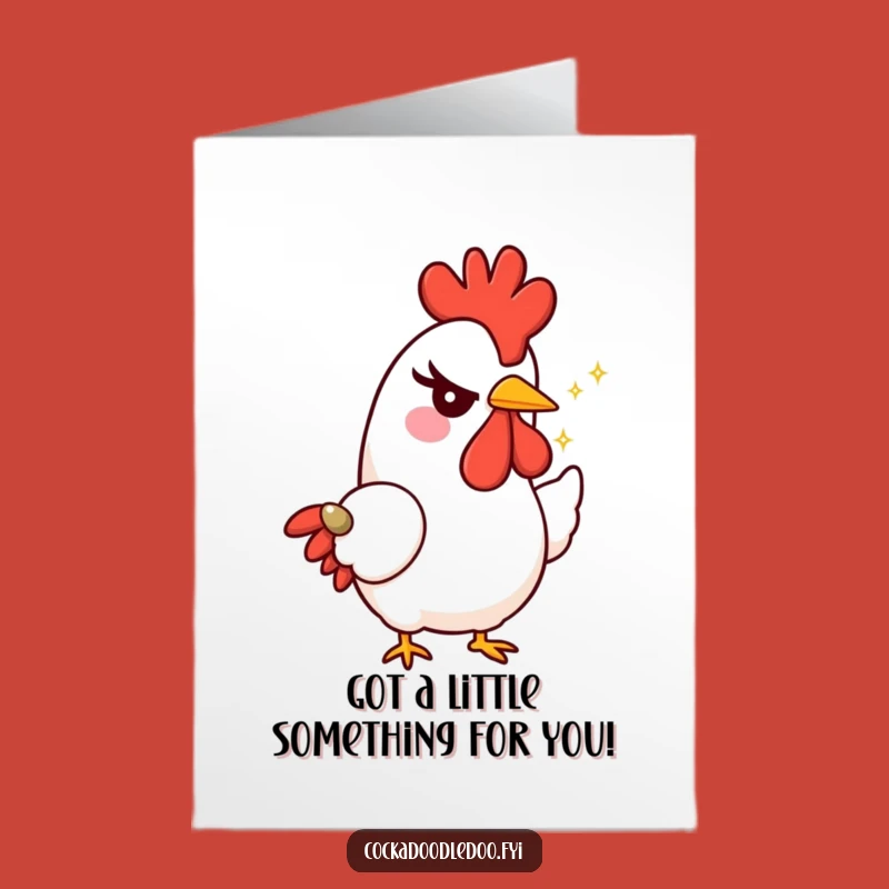 Free Printable Rooster Wink Congratulations Card: Mischevious Rooster Downloadable for Success!