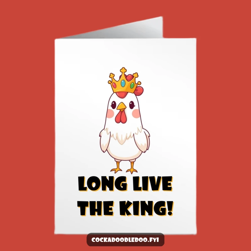 Free Printable Congrats Card: Funny Royal Rooster, Regal Downloadable Gift for Triumphs