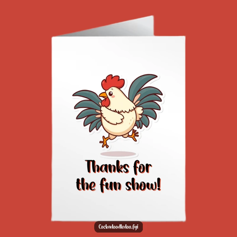 Free Printable Rooster Hop Thank You Card: Fun Rooster Downloadable for Your Thanks!