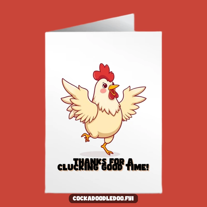 Free Printable Rooster Thank You Card - Dancing Jig Downloadable Gift
