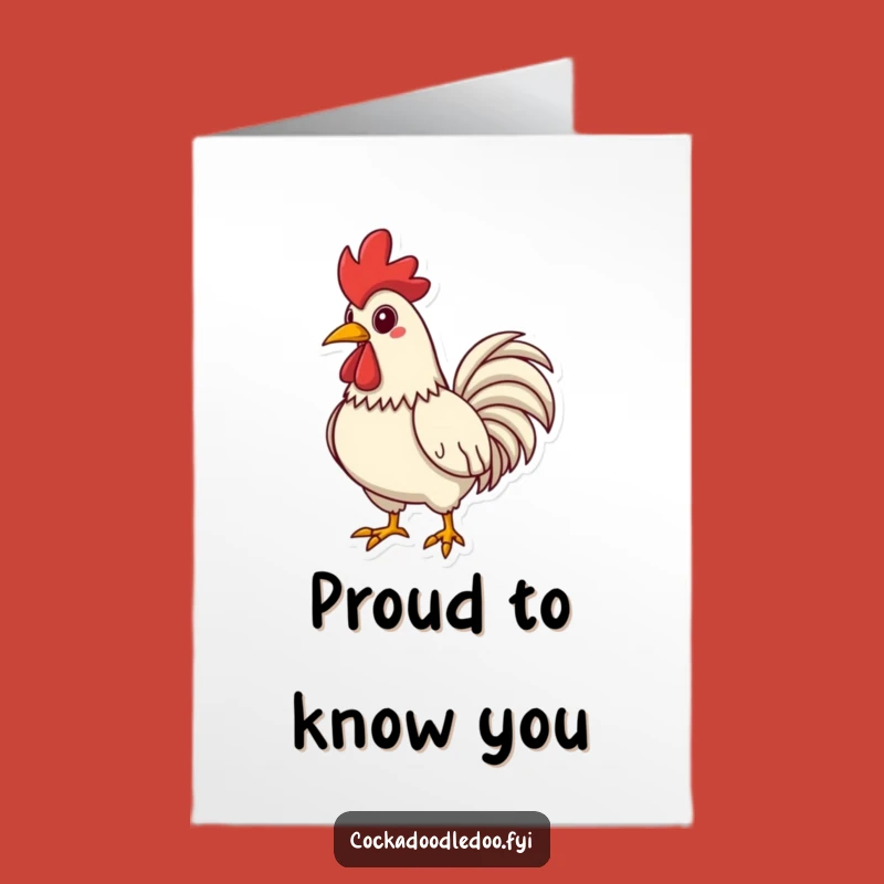 Free Printable Thank You Card: Proud Rooster Posing, Grateful Downloadable Gift